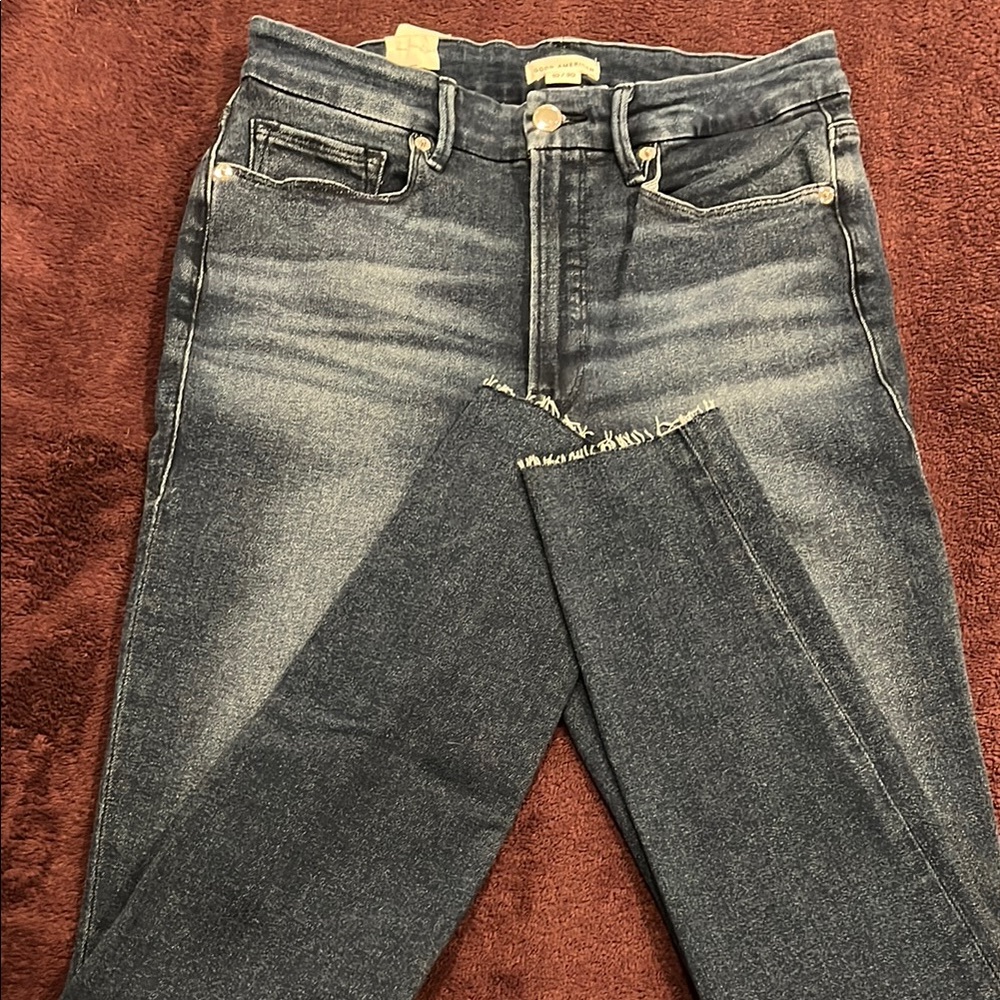Good American Dark Blue Denim Jeans